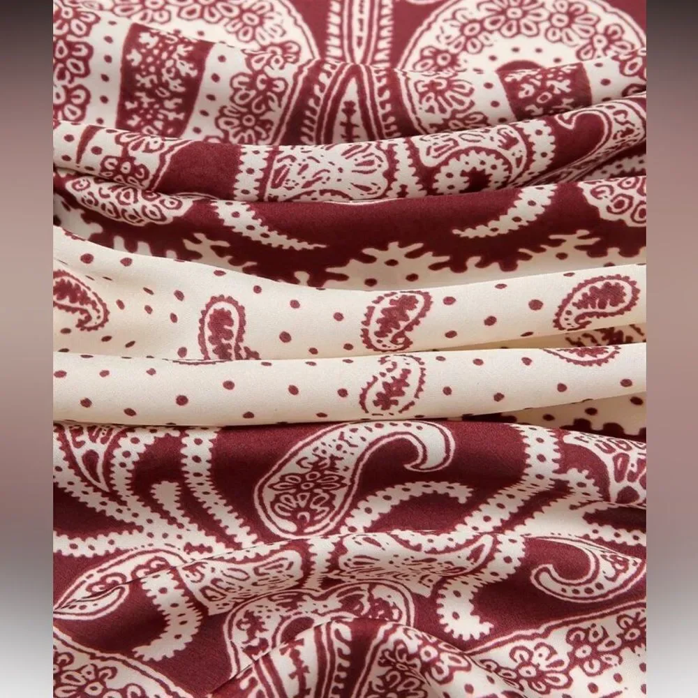 Red Paisley scarf P97